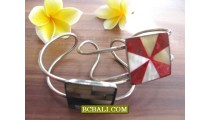 Balinese Stainless Steels Cuff Bracelets Shells Organic